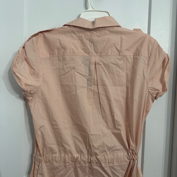 Talbots NWT Button Front Shirt Dress Peach Size 12 Belt Business NEW WITH TAGS - Picture 11 of 12